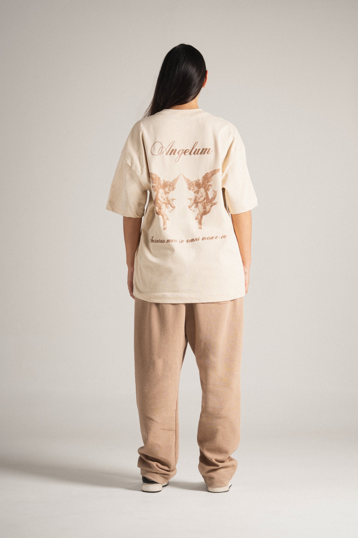Camiseta Oversize Angelum Infans - Habano