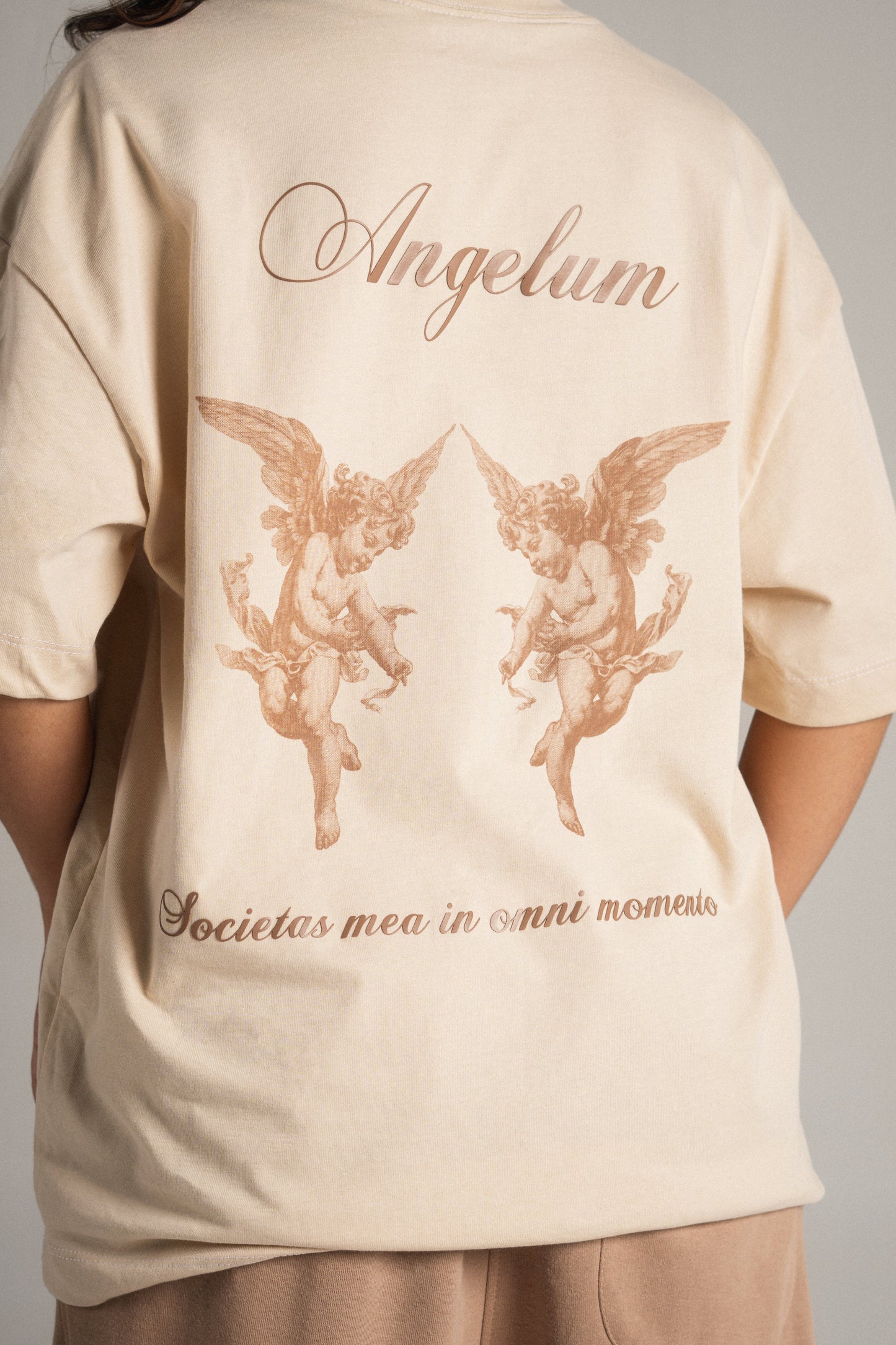 Camiseta Oversize Angelum Infans - Habano