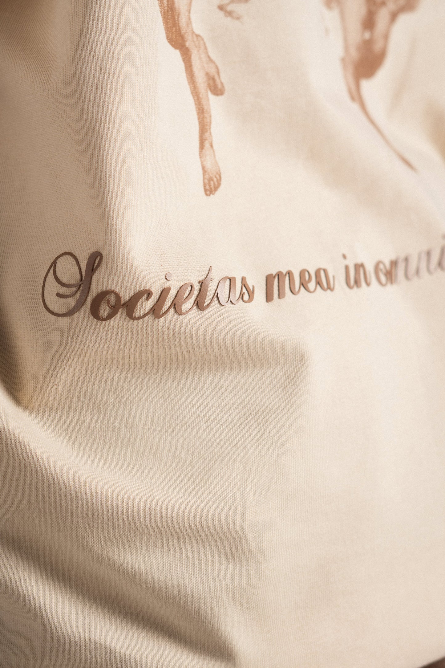 Camiseta Oversize Angelum Infans - Habano