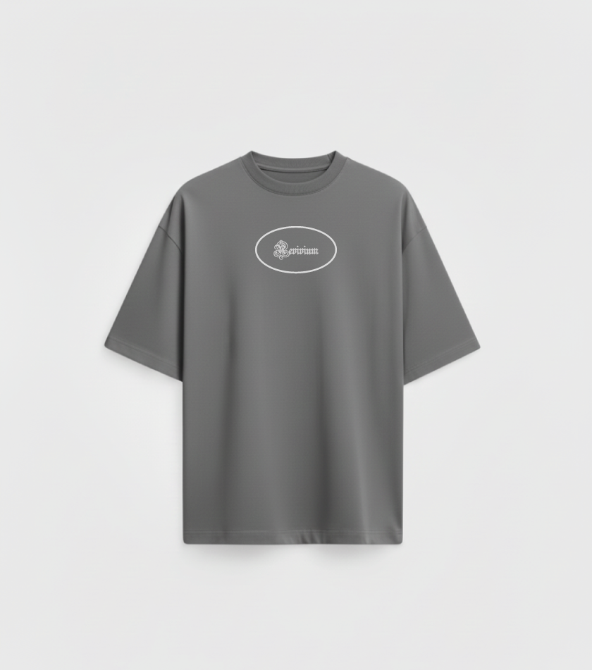 Camiseta Oversize Vinculum Aeternum - Gris Plata