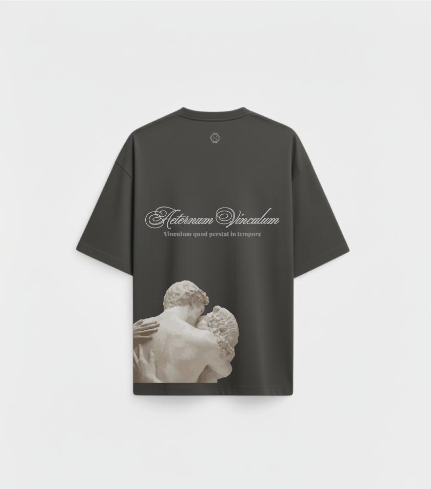 Camiseta Oversize Vinculum Aeternum - Gris Plomo