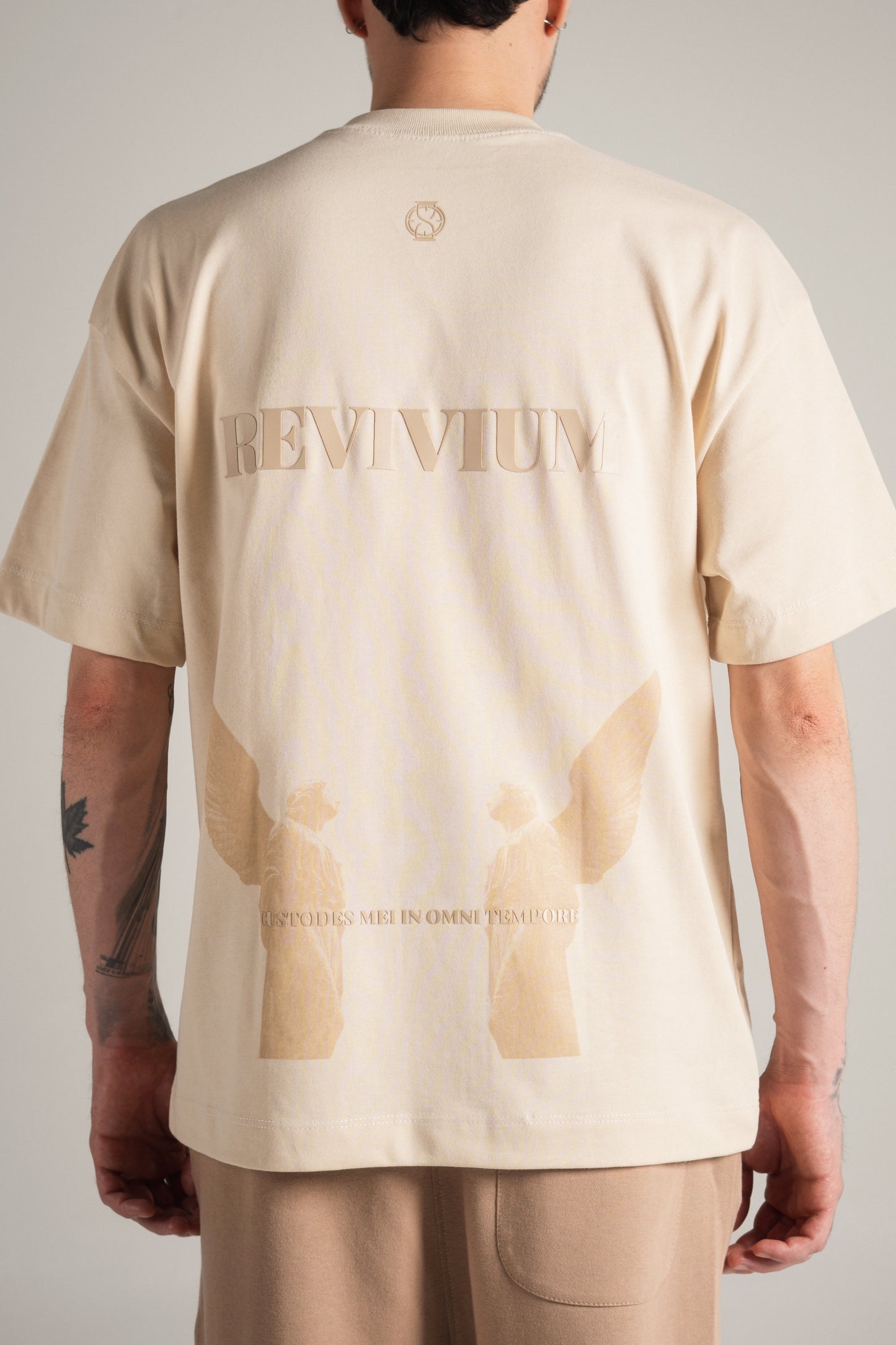 Camiseta Oversize Angelum Custos - Habano