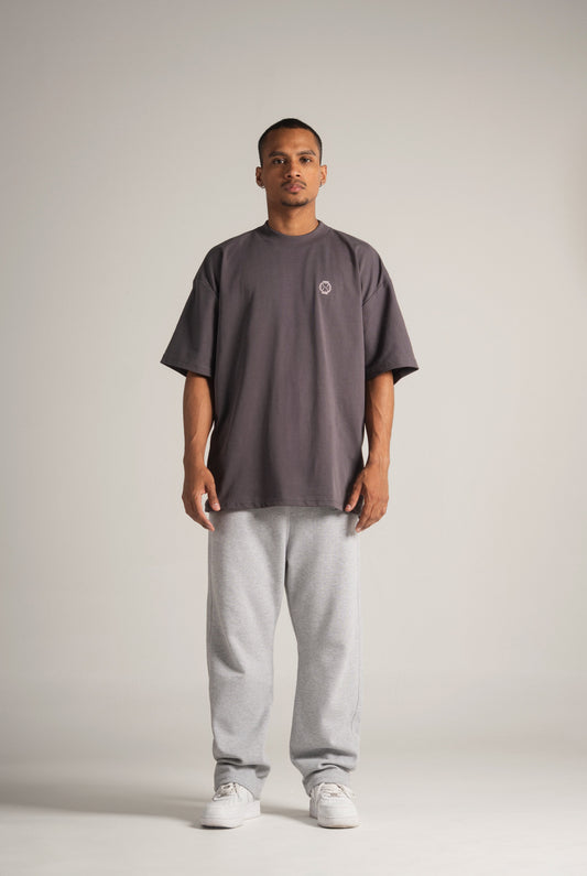 Camiseta Oversize Angelum Infans - Gris Plomo