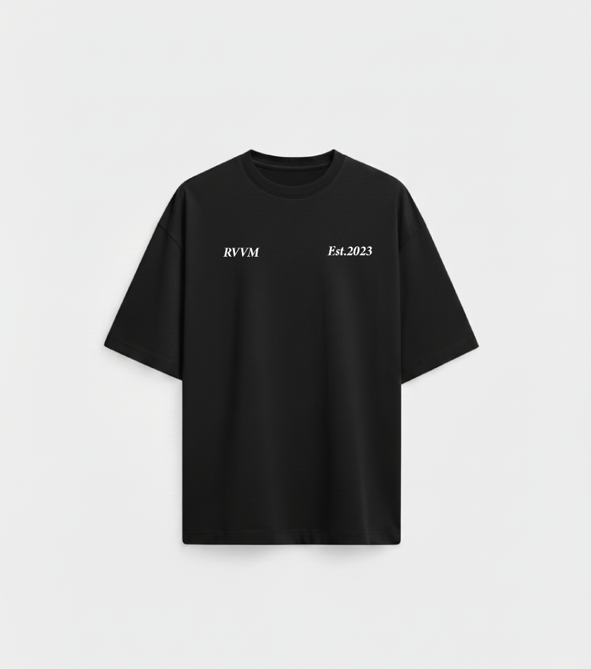 Camiseta Regular Fit Communitas Tempori - Negra