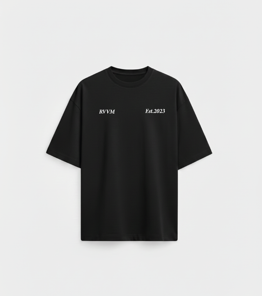 Camiseta Regular Fit Communitas Tempori - Negra