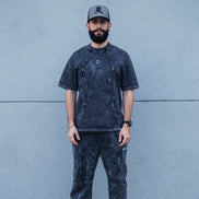 Camiseta Old Washed Logo - Negra