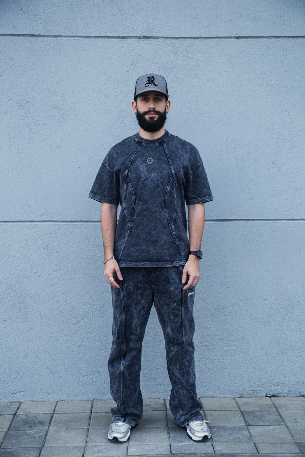 Camiseta Old Washed Logo - Negra
