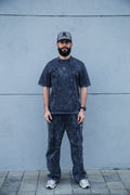 Camiseta Old Washed Logo - Negra