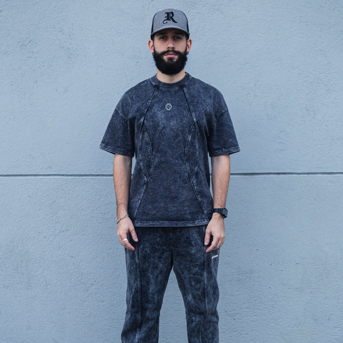 Camiseta Old Washed Logo - Negra