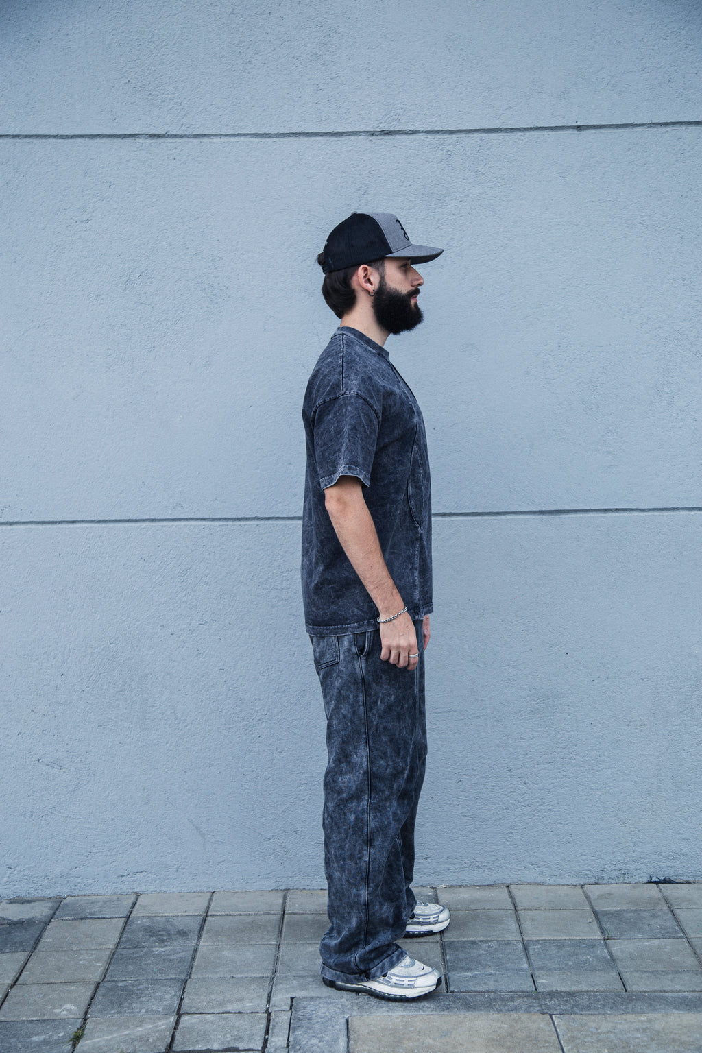 Camiseta Old Washed Logo - Negra