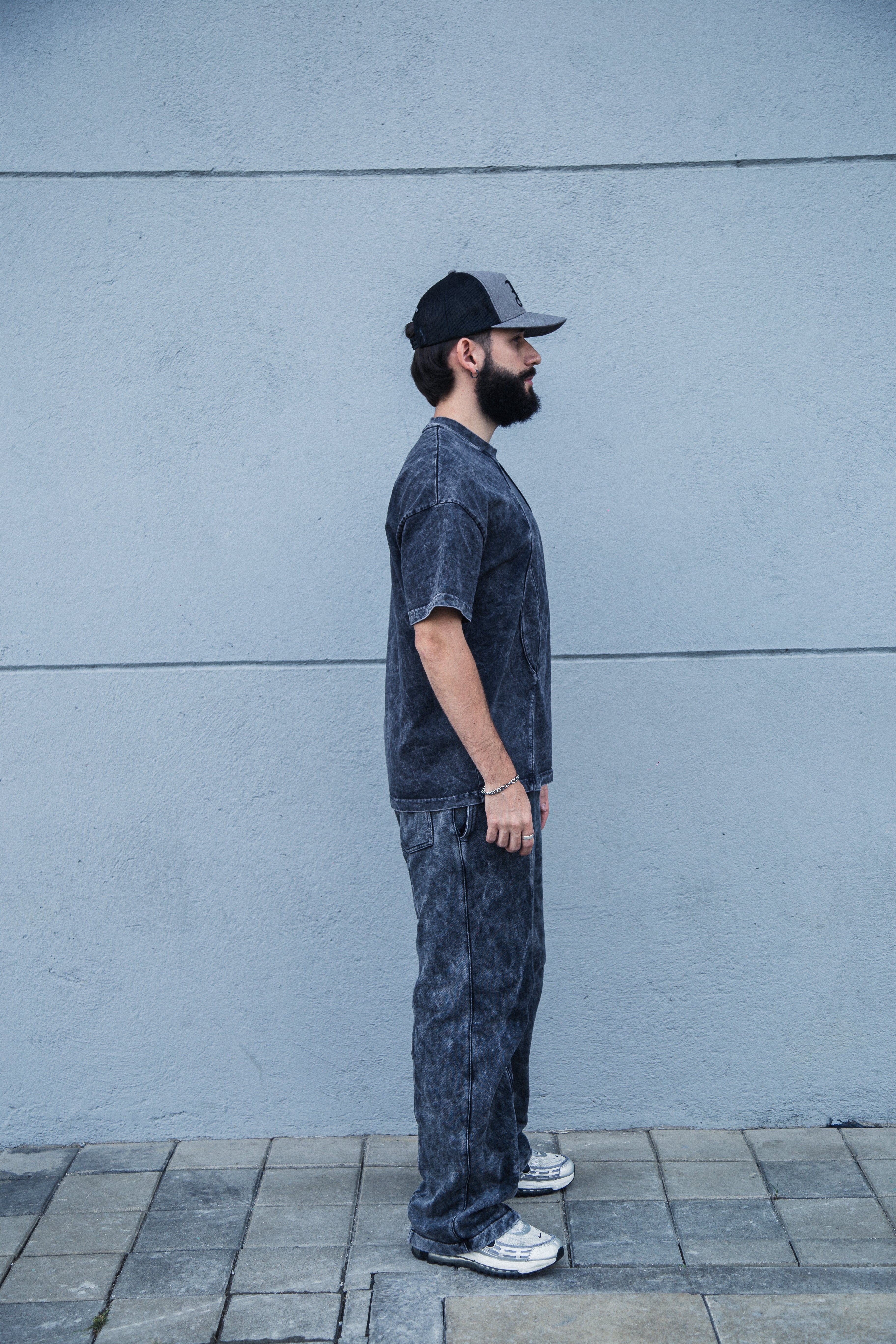 Camiseta Old Washed Logo - Negra