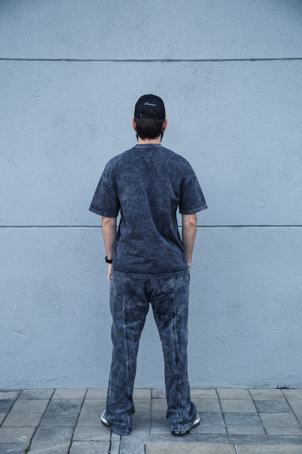 Camiseta Old Washed Logo - Negra