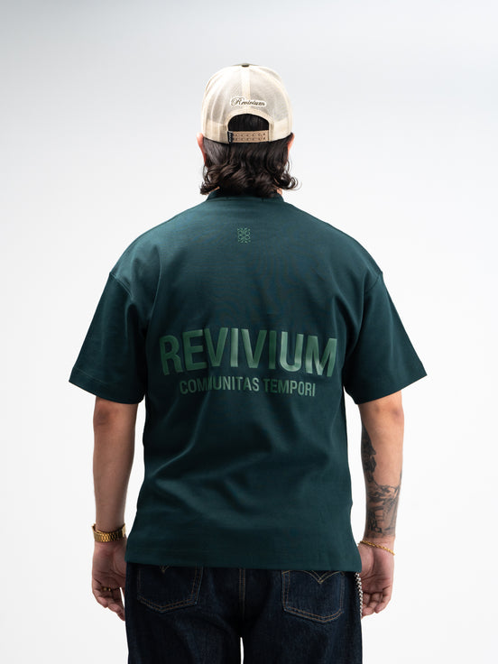 Camiseta Communitas Tempori - Verde Oscuro