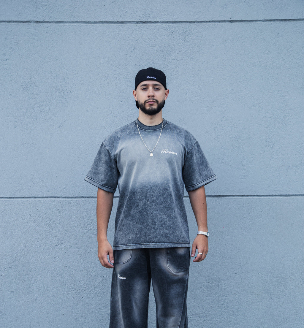 Camiseta Oversize Clvssic - Gris Washed