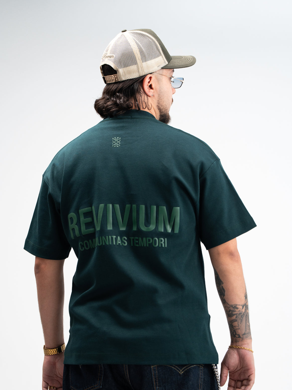Camiseta Communitas Tempori - Verde Oscuro