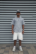 Camiseta Old Washed Logo - Gris Claro