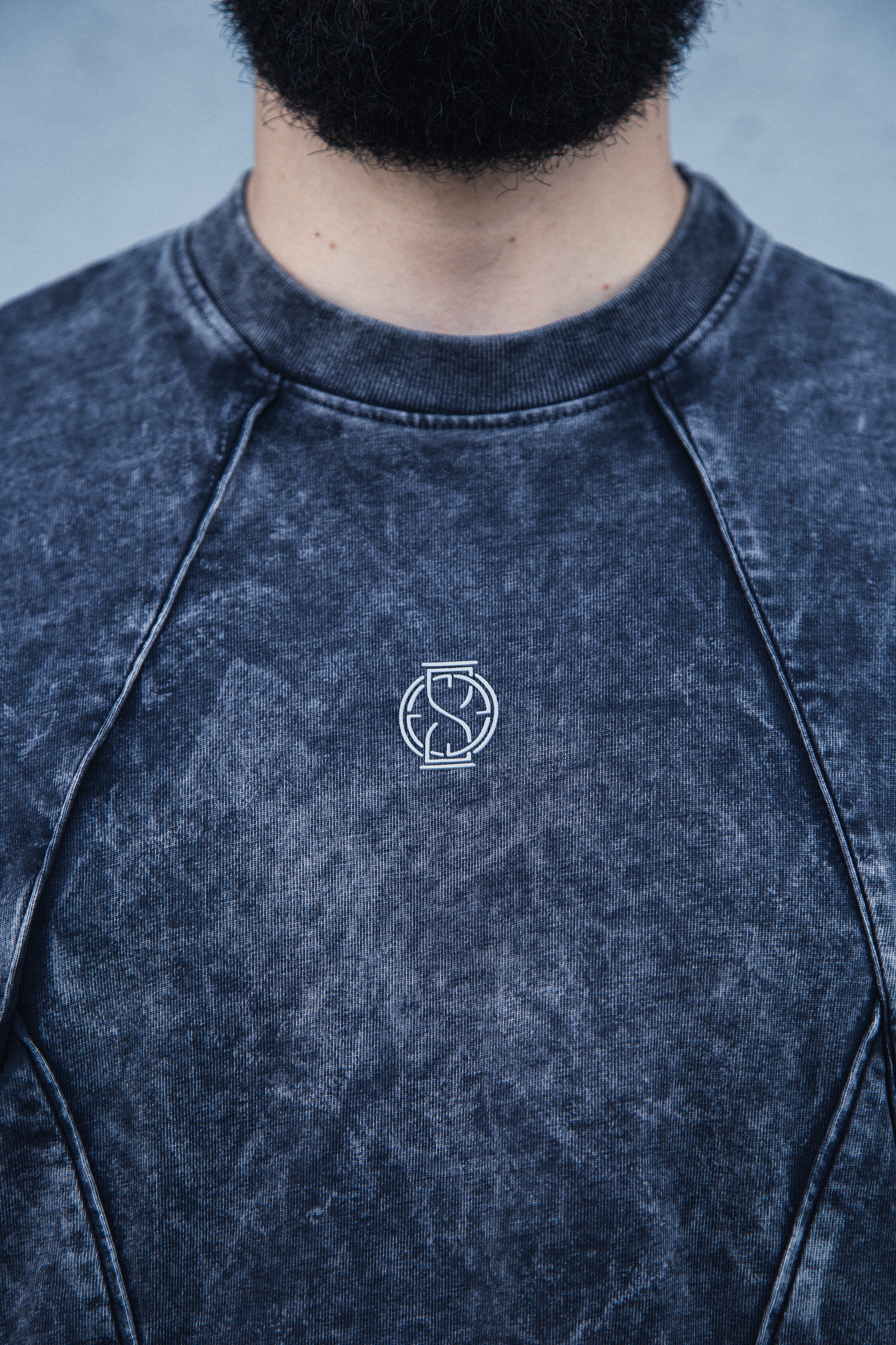 Camiseta Old Washed Logo - Negra