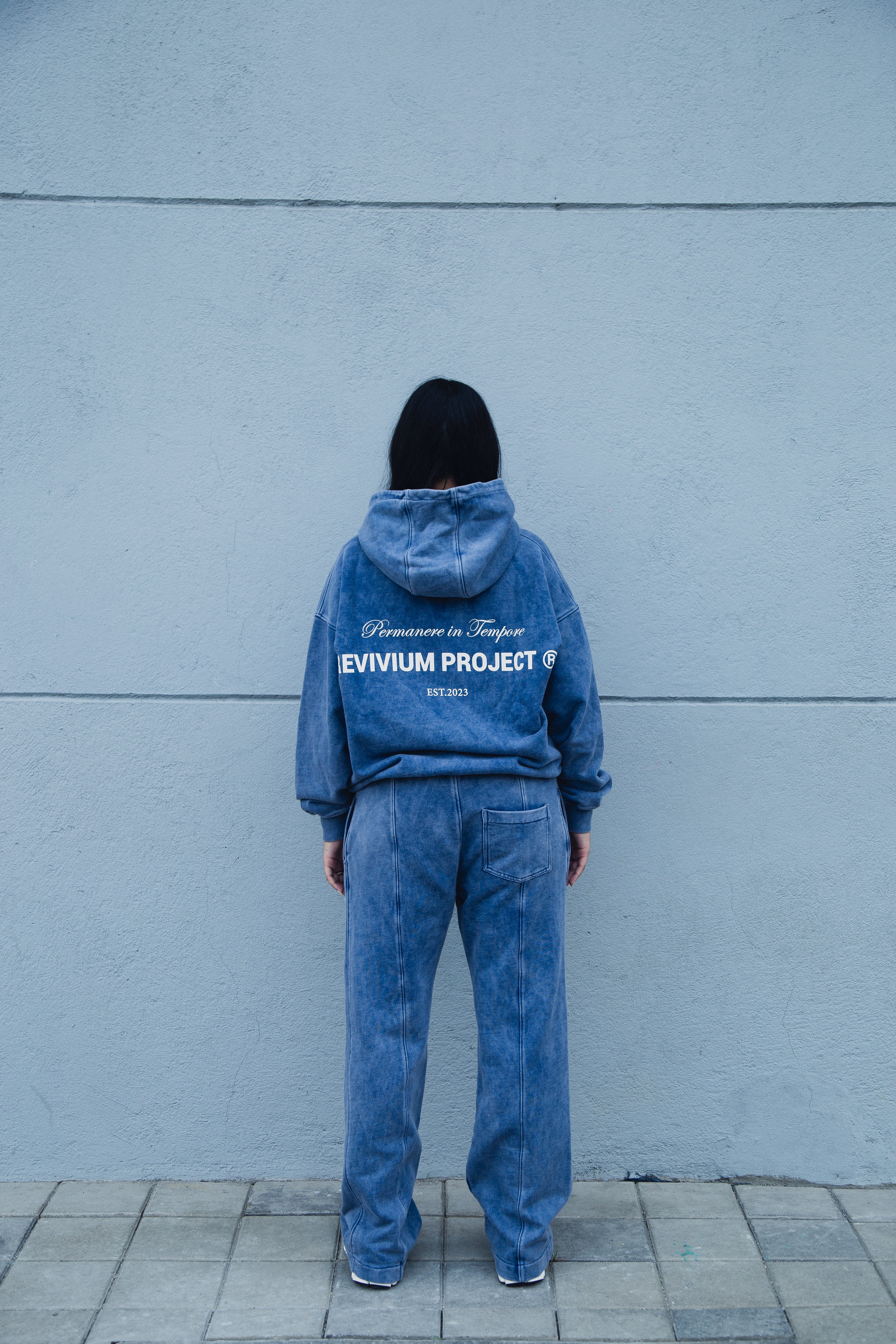 Sudadera Revivium Project - Azul Washed